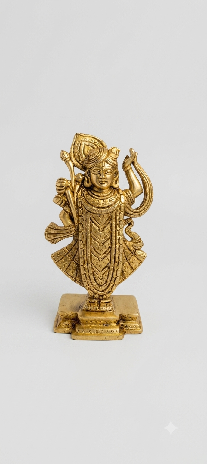 Golden Shreenath Ji 3D Model (5 Inch)